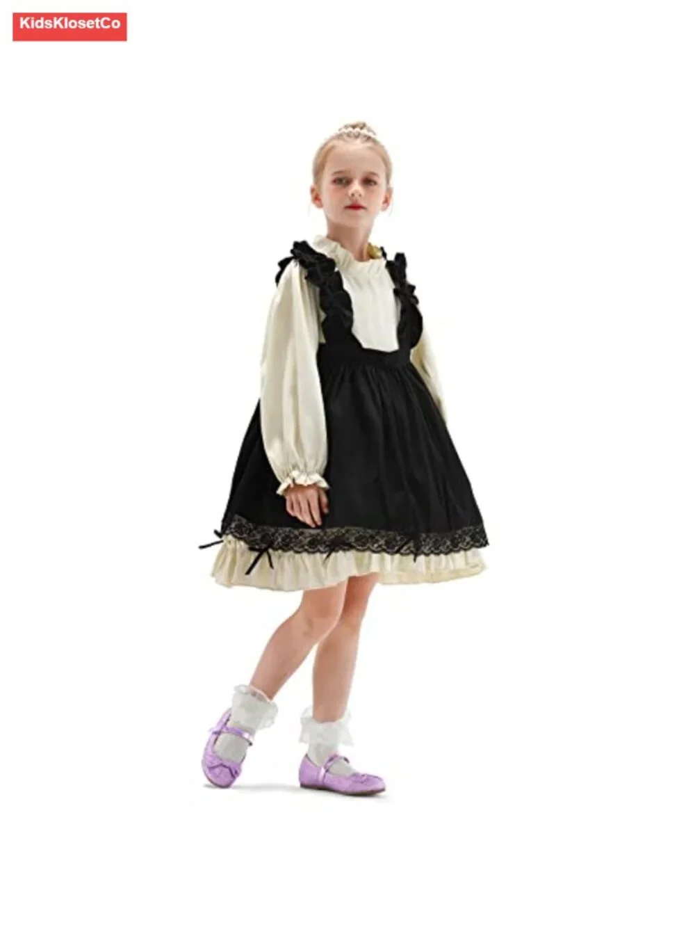 Girl's Non-Slip Soft Bow Ballet Flats Mary Jane Walking Party Dress Shoes